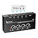 FIFINE Headphone Amplifier 4 Channels Metal Stereo Audio Amplifier,Mini Earphone Splitter with Power Adapter-4x Quarter Inch Balanced TRS Headphones Output and TRS Audio Input For Sound Mixer-N6
