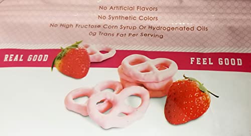 Creative Snacks Strawberry & Yogurt Pretzels 1 Lb 8 Oz. (680 G.) With 1 Hand Shaped Mini Silicon Tongs #TOP3