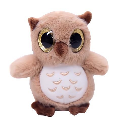 Image of Tickles Cute Owl Soft Stuffed Plush Animal Toy for Kids Girls & Boys Children Birthday Gifts (Color: Brown Size: 20 cm)