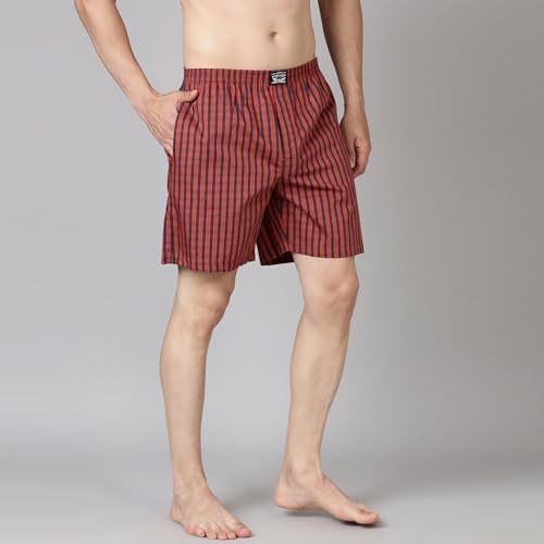 Image of Levi's 024 Boxer Shorts for Men | 100% Poplin Cotton | Checked Men's Boxers | Durable & Breathable | Smooth Hand-Feel | Inner Elastic Waistband | Functional Fly | Relaxed Leg Opening | Pack of 1