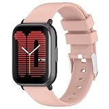 Fiorky Correa de silicona de 20 mm para reloj inteligente Huami Amazfit GTS 4/2 Mini GTS 3 2e Correa de repuesto suave de liberación rápida para Amazfit Bip 3 Pro/Bip 3/Bip U/Bip/Bip Lite