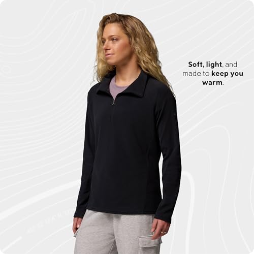 Columbia Women's Glacial 4 Half Zip Fleece Pull Over, BLACK, Size XXL