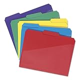 Smead Slash Pocket Poly File Folders, 1/3-Cut Tab, Letter Size, Assorted Colors, 30 per Box (10540)