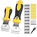 Mlife 2 PCS Muti-Purpose Razor Scraper Set - Utility Scraper Set With 32 Extra Blades, Adjustable Length Handle, Cleaning Tool for Window Wall Tile, Ideal Stripping Tools Label Sticker Decal Removal