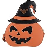 Vuogli クロスボディバッグ ハロウィン カボチャ型 ウィッチハット ショルダーバッグ ハンドバッグ PUレザー 女性用 日常使い