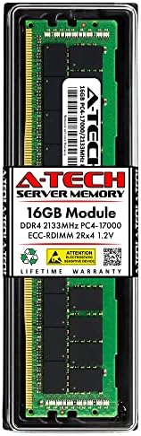 A-Tech 16GB DDR4 2133MHz PC4-17000 ECC RDIMM 2Rx4 Dual Rank 1.2V ECC Registered DIMM 288-Pin Server & Workstation RAM Memory Upgrade Module (A-Tech Enterprise Series)