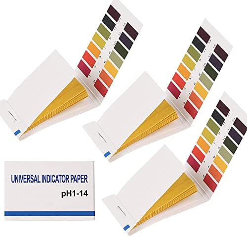 pH Test Strips, 3 pack of 240 pieces,Range 1-14 Universal pH Test Paper ,Litmus Test Paper,ph balance test strips for Water 、Saliva、 Urine 、Soil Testing