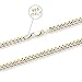 Savlano 14K Gold Plated 925 Sterling Silver 5.5mm Italian Solid Curb Cuban Link Chain Necklace For Men & Women - Made in Italy Comes With a Gift Box (18, 5.5mm)