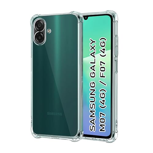 Image of CEDO Samsung Galaxy M07 (4G) / M17e (5G) / F07 (4G) Bumper Case | Soft Jel Flexible Thin Full Protection Shock Proof Clear TPU Back Case Cover for Samsung M07 (4G) / M17e (5G) / F07 (4G) (Transparent)