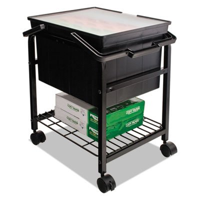 Heavy-Duty File Shuttle, 17 1/8w x 14 1/4d x 20h, Black, Sold as 1 Each