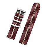Correa De Nailon Compatible For Tudor, Compatible For Omega, Lona Tejida, Compatible For Seiko Men Sport, Pulsera Liberación Rápida(A-Red Beige,20mm)