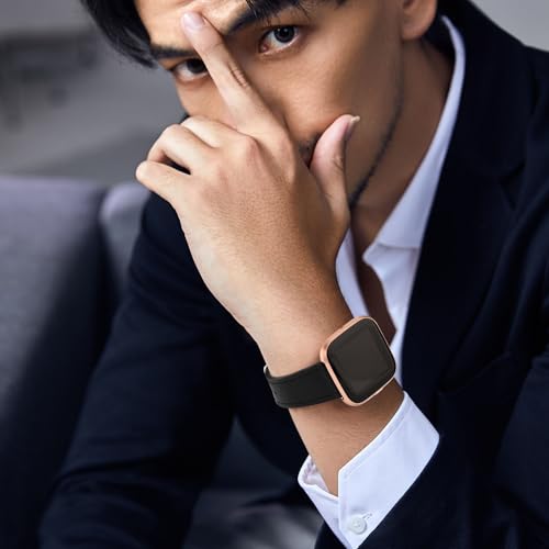 Bracelet Fitbit Versa 2 réglable et confortable en cuir véritable Vancle - 7