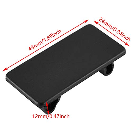 DGZZI Rocker Switch Panel 4PCS Black ABS Rectangular Rocker Switch Blank Snap-in Hole Plug Cover Bracket Filler