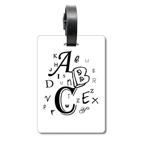 Étiquette d'identification pour valise et sac Tourister avec motif lettres ABC