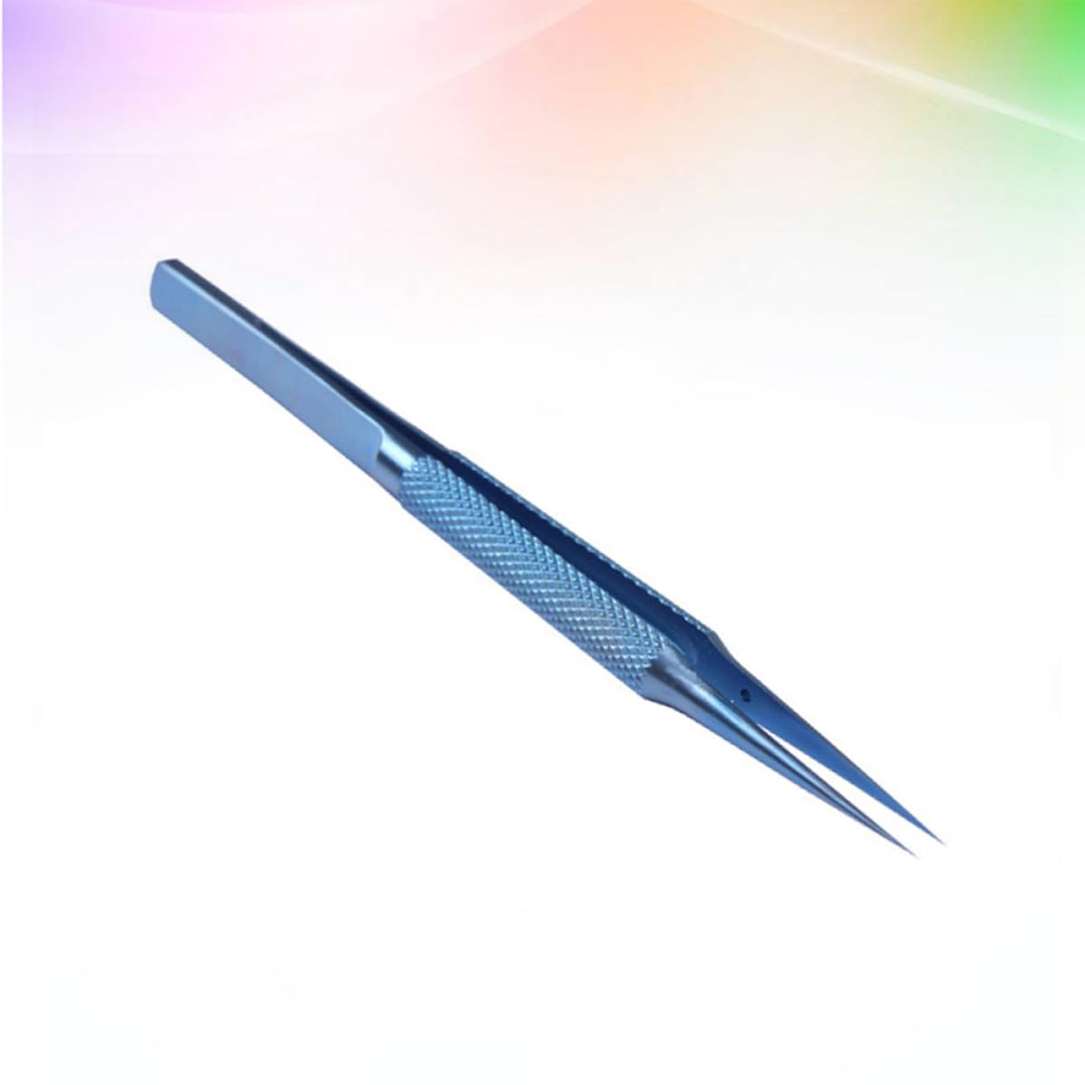 SOLUSTRE Titanlegierungs Präzisionspinzette 0,15mm Blau mit Antimagnetischer und Rostfreier Funktion für Schmuckherstellung und Laborarbeiten