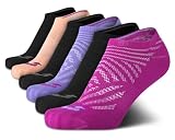 Avia Womens Low Cut Socks - 6 Pack Cushioned Performance Stretch Moisture Wicking Athletic No Show Socks for Women (4-12), Size 4-9, Bright Colors