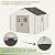 Greesum 10×8FT Plastic Outdoor Storage Shed with Floor and Lockable Door, Resin Sheds with 4-Windows and Multiple Skylights, Organization for Garden, Backyard, Pool Supplies, Beige