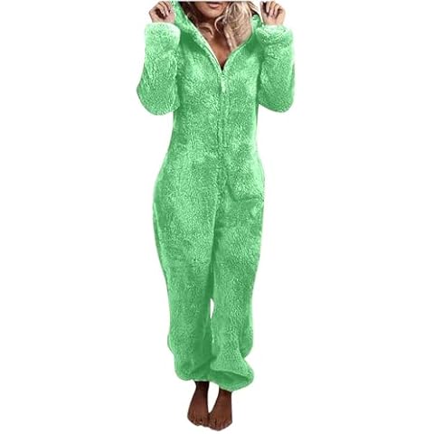 Yolimok Women's Zip Up Hooded Onesie Cover