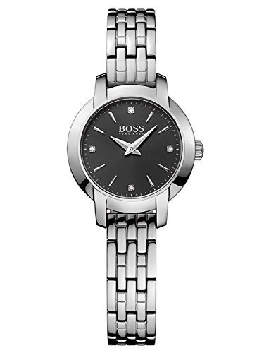Preisvergleich Produktbild Hugo BOSS Damen-Armbanduhr, Edelstahl / Schwarz, 1502380