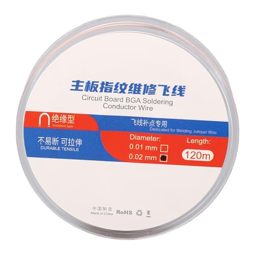 Phone Motherboard Soldering Wire, Phone Chip Conduction Wire Excellent Conductivity for Home (0.02mm)