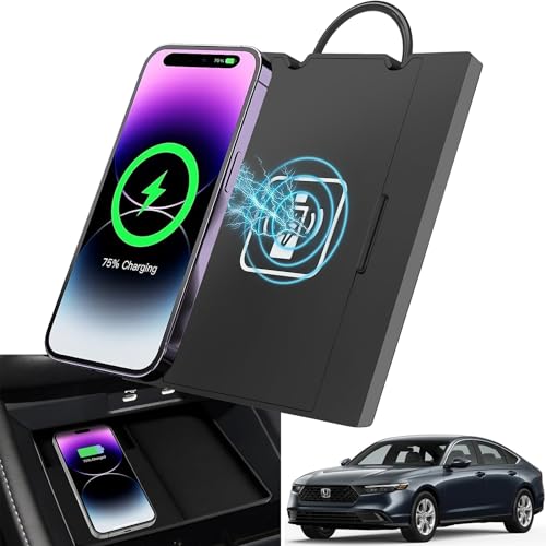 QXZcar for 2023-2026 Honda Accord 15W Fast Wireless Charger, Car Qi Charging Station Pad Mat fits Accord Accessories