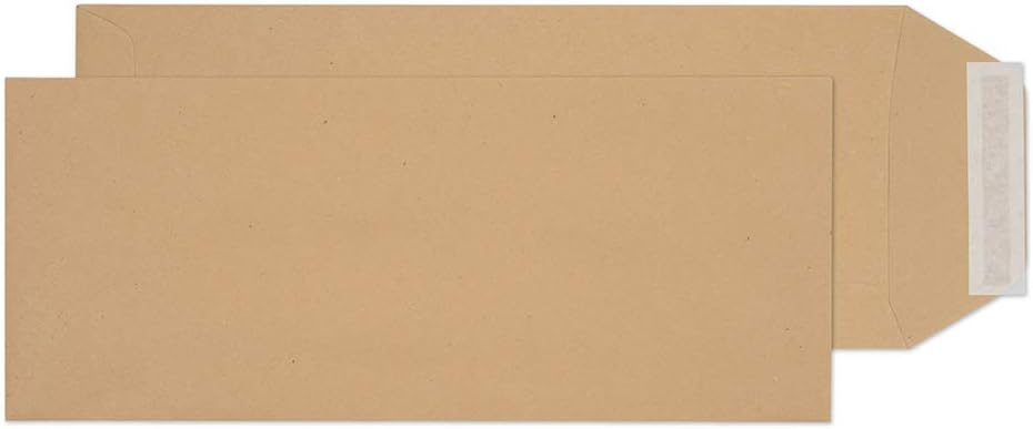Purely Everyday C4 305 x 127 mm Pocket Peel and Seal Half Envelope - Manilla (Pack of 250)