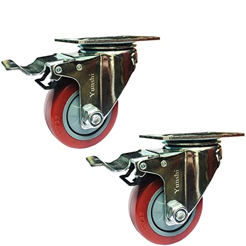 Roulettes industrielles avec frein de blocage total pour chariots de transport moyens