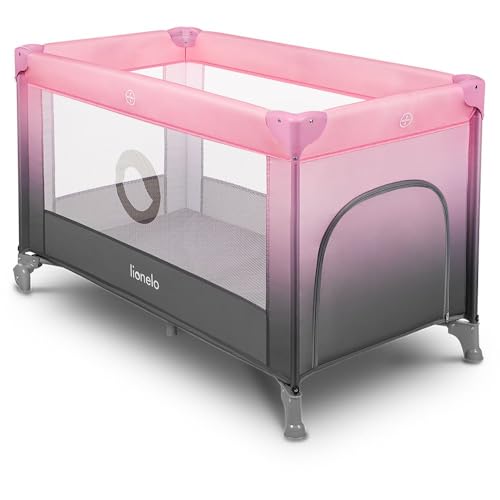 Miniatura 4 de Lionelo Stefi Cuna De Viaje Para Bebé Apertura Lateral, Colchoneta 120x60 Cm, Sistema Lockguard, Lados De Malla Transpirable, Bolsa De Transporte Incluida