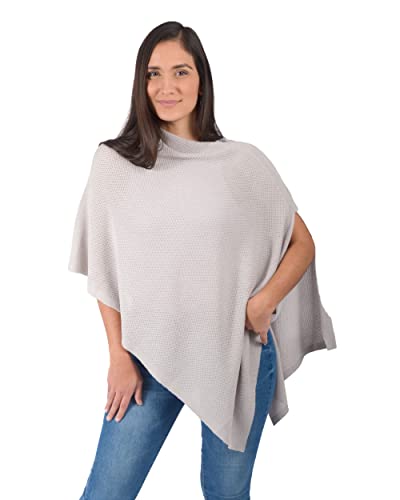 Breathable Nursing Cover for Breastfeeding | Ponchy by Gold Mamas | 5 in 1 Nursing Poncho | Baby Registry Essentials | Gray