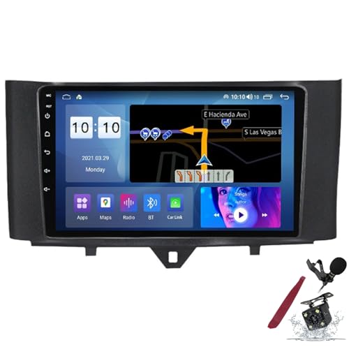 Autoradio Android 15 Smart Fortwo 2012 2013 2014 GPS Carplay écran tactile 2K