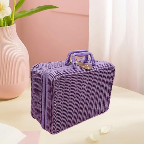 Panier de rangement tissé main haut de gamme style valise XL - 6