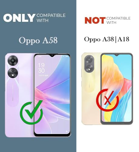 Image of AIBEX Compatible for Oppo A58 5G / Oppo A78 5G Flip Cover Leather Finish | Inside TPU with Card Pockets | Wallet Stand | Complete Protection Flip Case - Blue