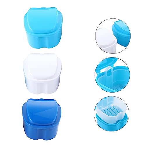 Gogogmee 3 Pçs Caixa De Dentadura Cesta Titular Dentadura Caso Retentor Caso Máquina De Lavar Louça