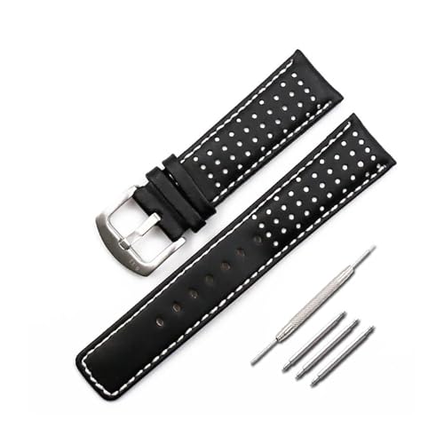 Sports extérieurs sangle en cuir 22mm pour montre homme tout terrain