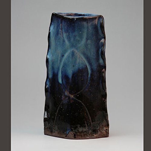 Hagiyaki Aohagi Vase Made in Japan. Japanese Pottery with Wood Box. shuto61181