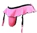 SISSY pouch panties men's skirted mooning bikini briefs gay underwear sexy for men (M, pink)