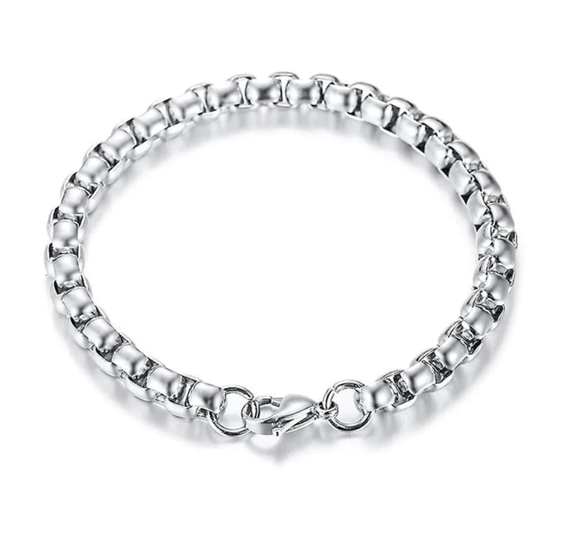 Adonis Sterling Box Link Bracelet for Men and Boys | 6mm Stainless Steel Square Chain Box Link | Adjustable | Evolution Collection (B0CWKPS8Z3) Amazon Price History, Amazon Price Tracker