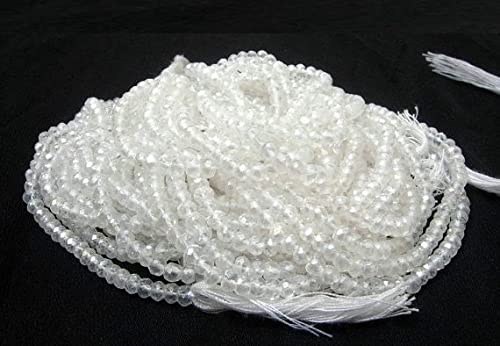 Quartz perle mystique rondelles de qualité supérieure pour joaillerie fine de 14''