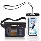 COLOCASTLE Bolsa Impermeable y Funda Impermeable Móvil, Bolsa Estanca Riñonera Impermeable Universal IP68 para Deportes Acuatica, Playa, Natación, Canotaje, Kayak, Surf etc