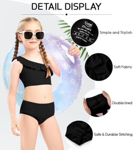 Image of QBK Girls' Swimming Bottom Suit Swim Brief UPF50+ Rash Guard Swimsuit Sun Protection Quick Dry (2t-16Years)