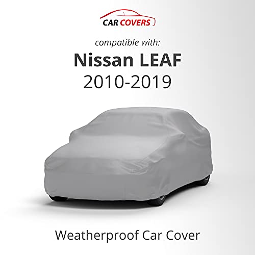 Carcovers Weatherproof Car Cover Compatible With Nissan 2010-2019 Leaf - Outdoor & Indoor Cover - Rain, Snow, Hail, Sun - Theft Cable Lock, Bag & Wind Straps #TOP1