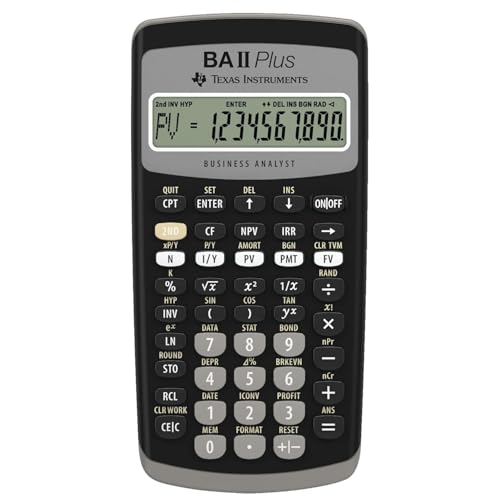 Texas Instruments BAII Plus Financial Calculator, Black