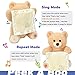 Hopearl Peek A Boo Bear with Security Blanket Interactive Repeats What You Say Plush Teddy Bear Toy Musical Singing Talking Stuffed Animal Adorable Electric Animate Birthday Festival, Beige, 11''