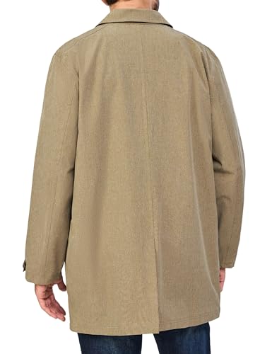 Image of Little Donkey Andy Men's Waterproof Mid-Length Trench Coat, Lightweight Long Rain Coat, Single Breasted Overcoat