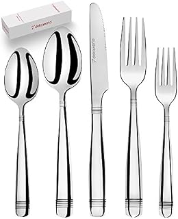 Silverware Set 18/10 Stainless Steel - Elegant Flatware Set of 40 Pieces