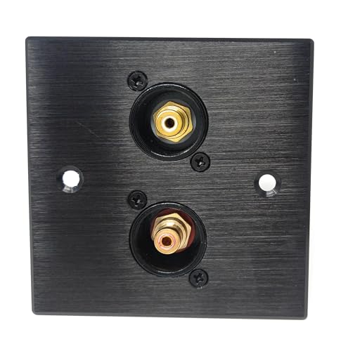 Placa de metal duradera doble RCA con conectores hembra Serie D para audio analógico 2