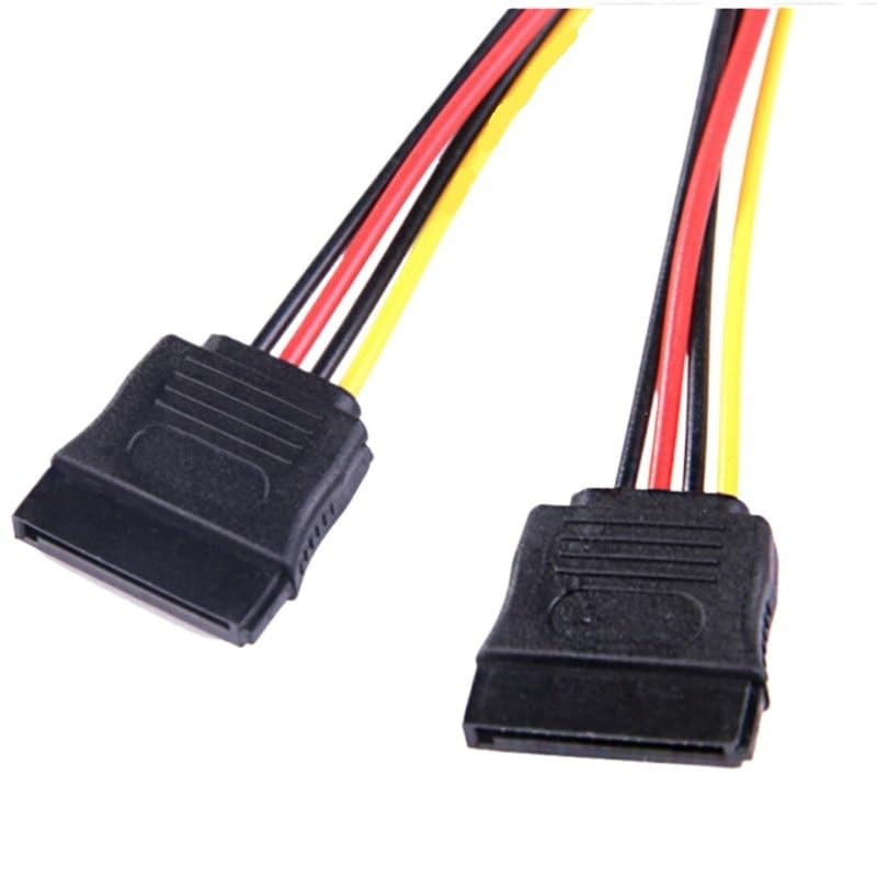 Adaptador Divisor de Alimentación 4Pin IDE a SATA 15pin miniatura 3