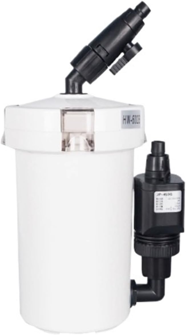 Small Aquarium Filter Equipment HW603 Pre-Filter External Filter Buet Frewater and Saltwater Fi Tank Plastic Filter(Hw-602b with Pump)