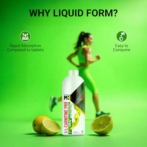 Image of MuscleBlaze Liquid L-Carnitine PRO (Key Lime, 450ml) | 3300mg L- Carnitine |Triple Strength Formula