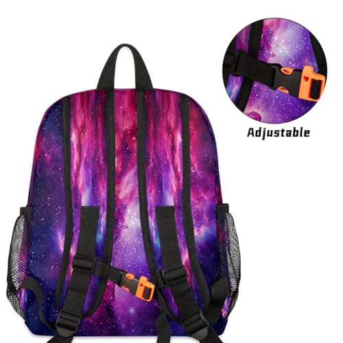 Toddler Backpack for Girls Boys Kids Pink Purple Galaxy Mini Backpack School Bookbag Cute Preschool Backpacks with Chest Strap4